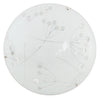 Plafonnier LED Floral blanc, verre