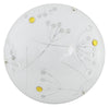 Plafonnier LED Floral orange, verre