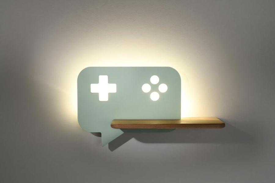 Applique murale LED Console pour chambre d'enfant, bois