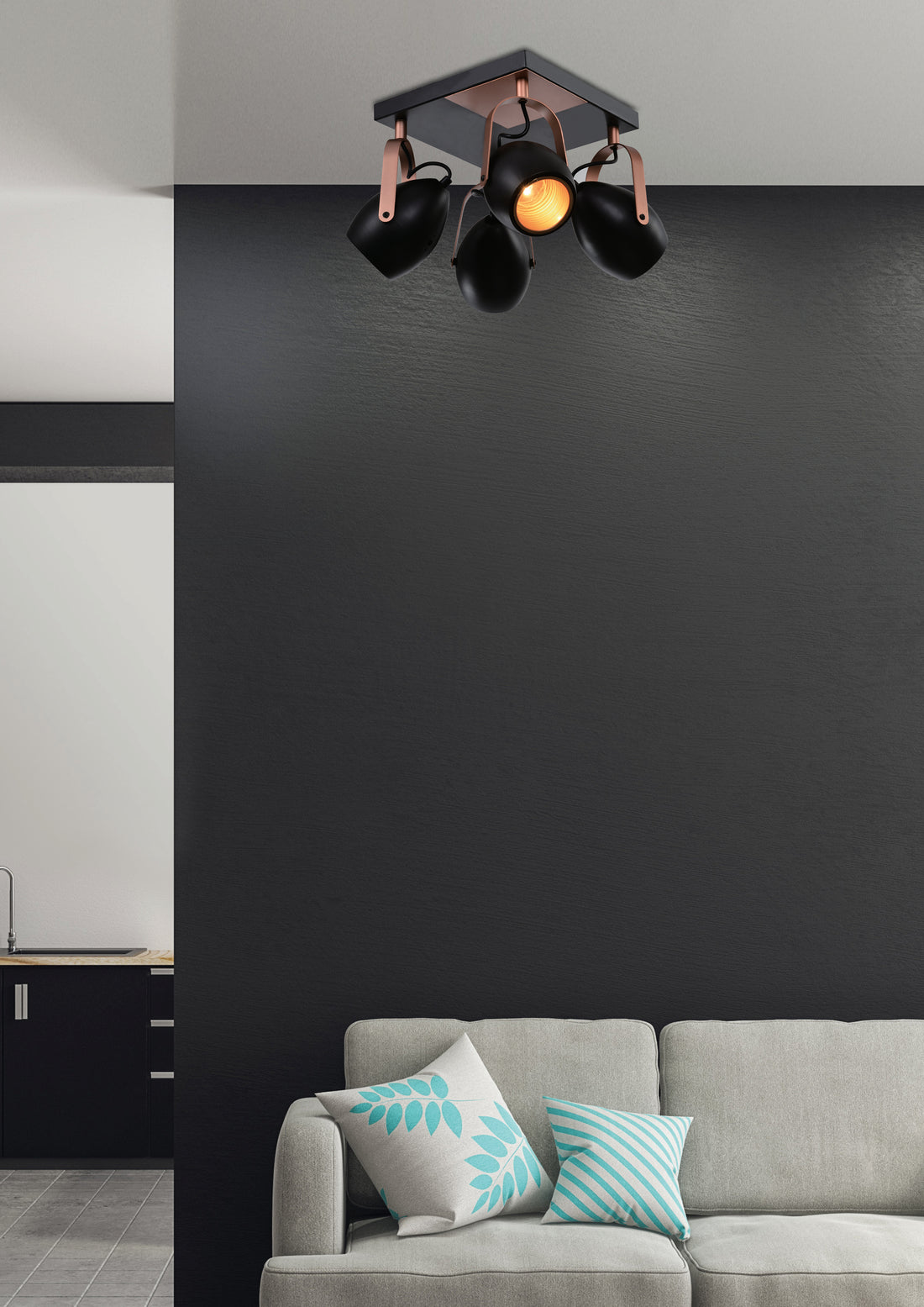 Luminaire plafonnier | Anica Noir