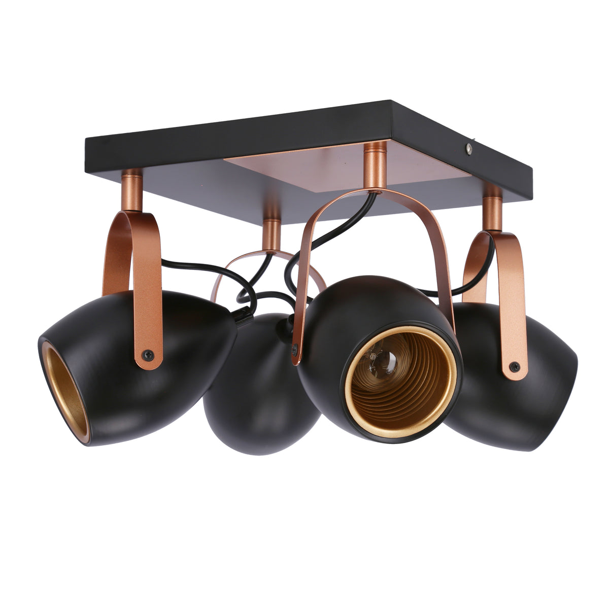 Plafonnier Anica 4 lumières noir