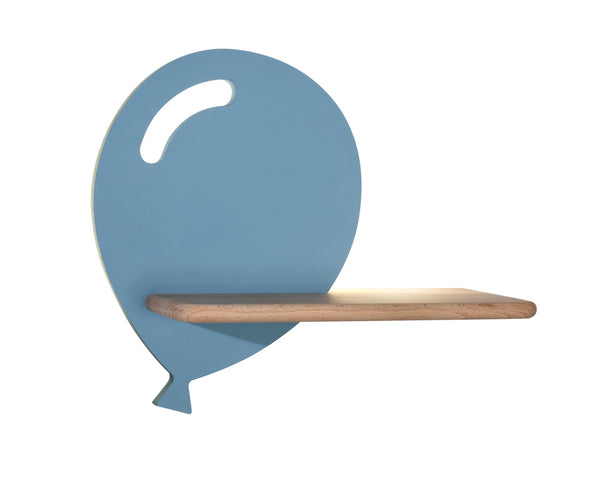 Applique murale LED Baloon pour chambre d'enfant bleue, bois (réf. 21-84750)