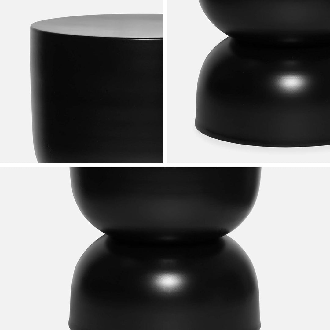 Alice'S Home - Table D'Appoint. Bout De Canapé. Table De Chevet En Métal. Noir. Madi Ø32 X H 42Cm | Designix - Amazon    - https://designix.fr/