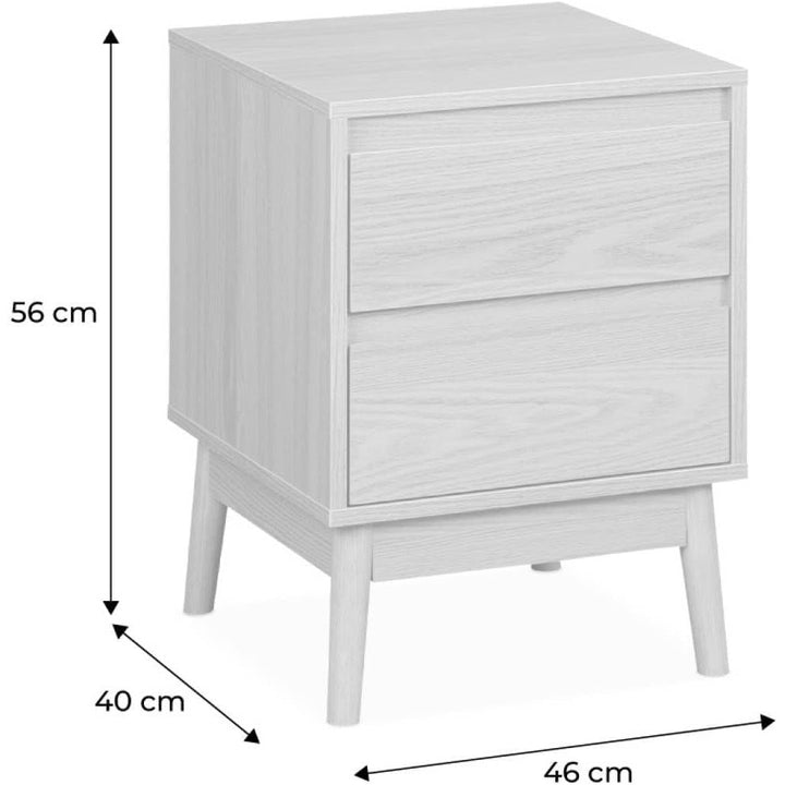 Alice'S Home - Lot De 2 Tables De Chevet Décor Bois. Deux Tiroirs | Designix - Amazon    - https://designix.fr/