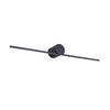 Applique murale Camara noire, L 40 cm