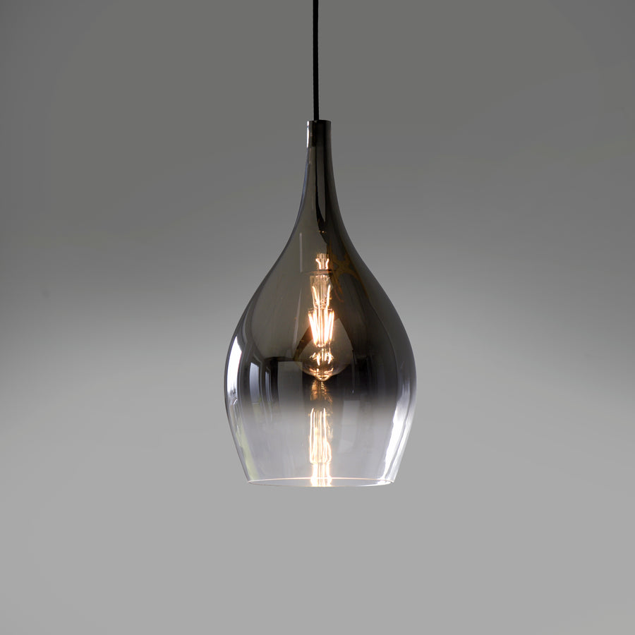 Suspension Pilua chromée, verre