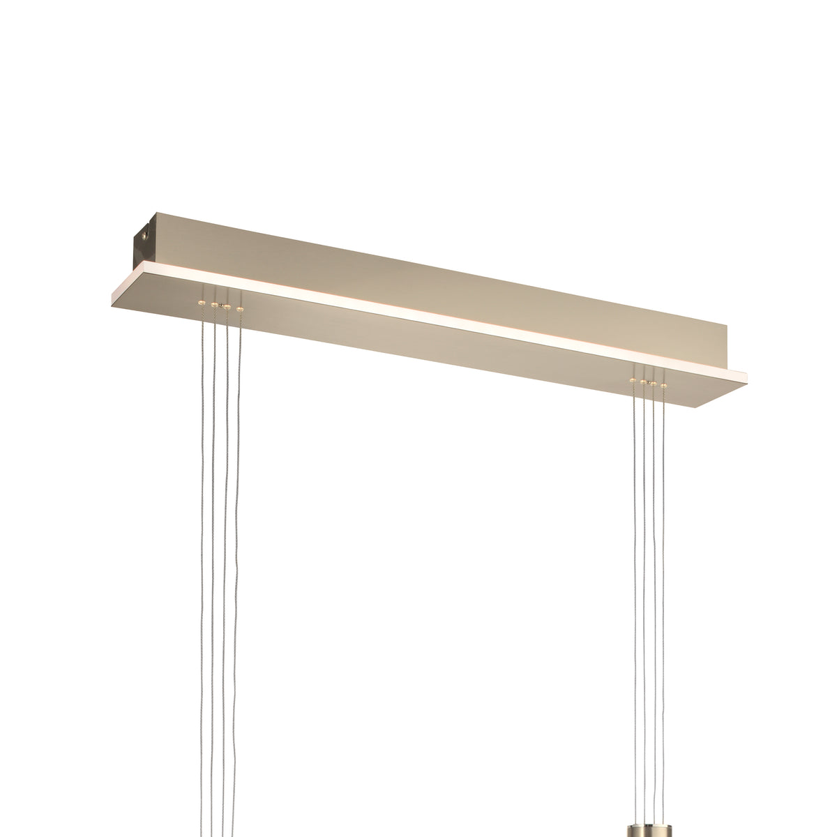 Suspension Q-Etienne laiton mat, verre, L 20 cm