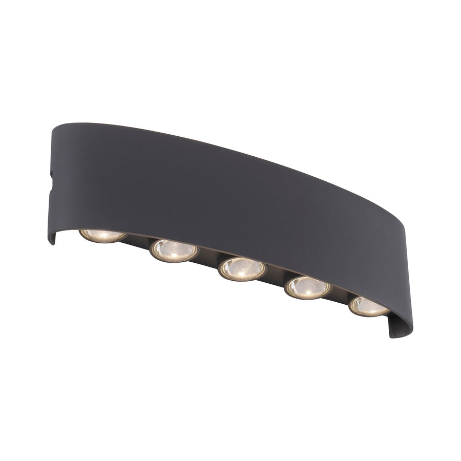 Applique murale Carlo anthracite, L 4,7 cm