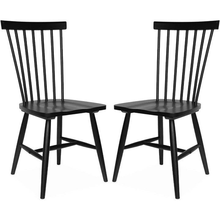 "Chaises Bois Hévéa Noires" | Designix - 3333    - https://designix.fr/