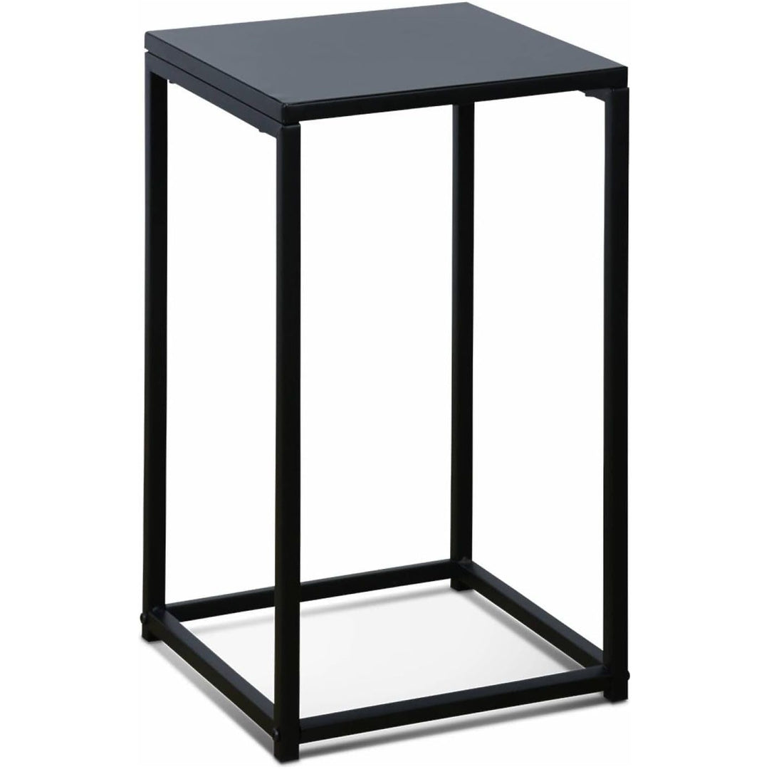 Alice'S Home - Lot De 2 Tables D'Appoint Gigognes Noires - Industrielle - Bouts De Canapé 34X34X74Cm / 30X30X54Cm | Designix - Amazon    - https://designix.fr/