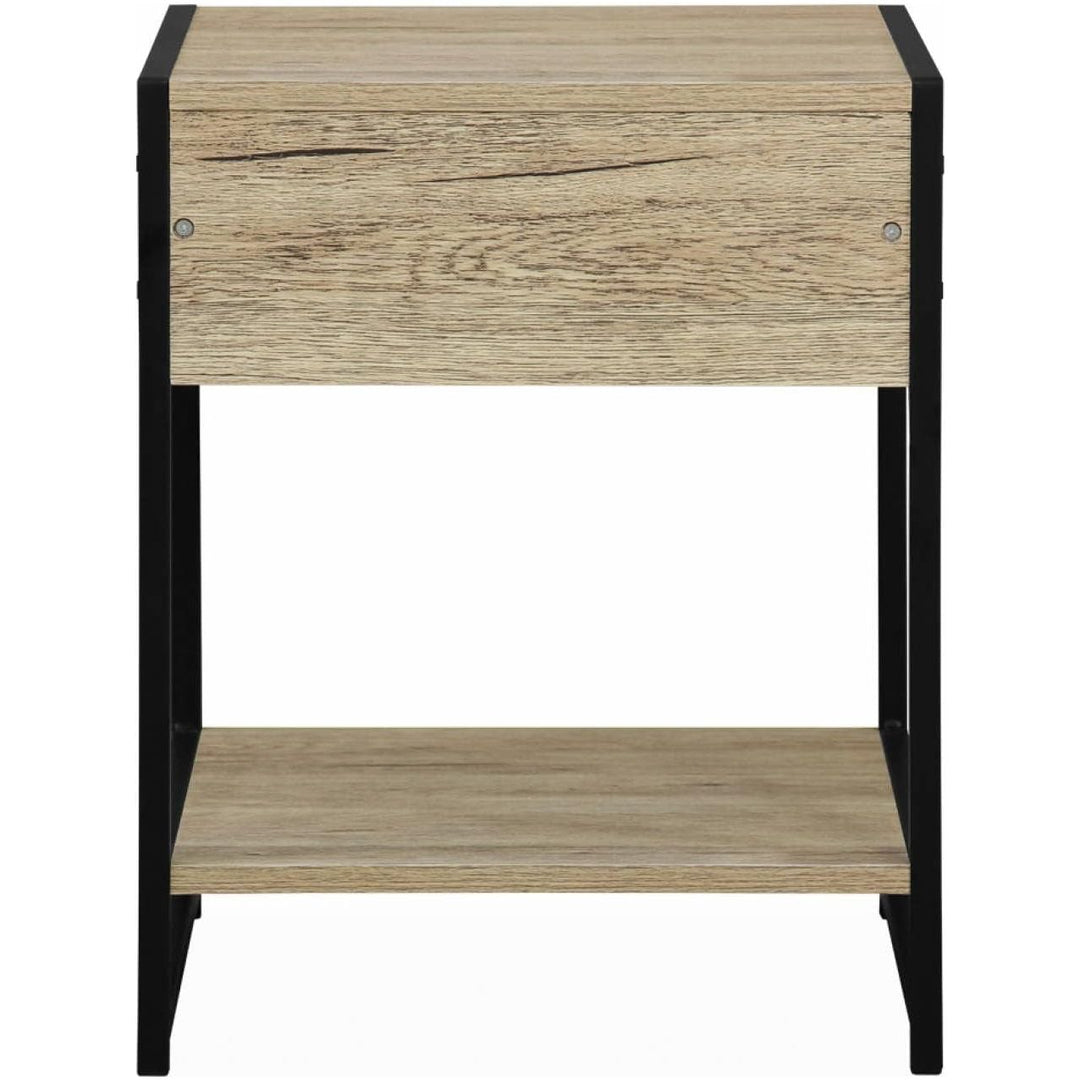 Alice'S Home - Lot De 2 Tables De Chevet. Loft. Un Tiroir Une Étagère. L 40 X L 40 X H 50Cm | Designix - Amazon    - https://designix.fr/