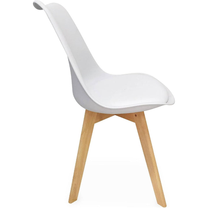 Alice'S Home - Lot De 6 Chaises Scandinaves. Pieds Bois De Hêtre. Chaises 1 Place. Blancs | Designix - Amazon    - https://designix.fr/