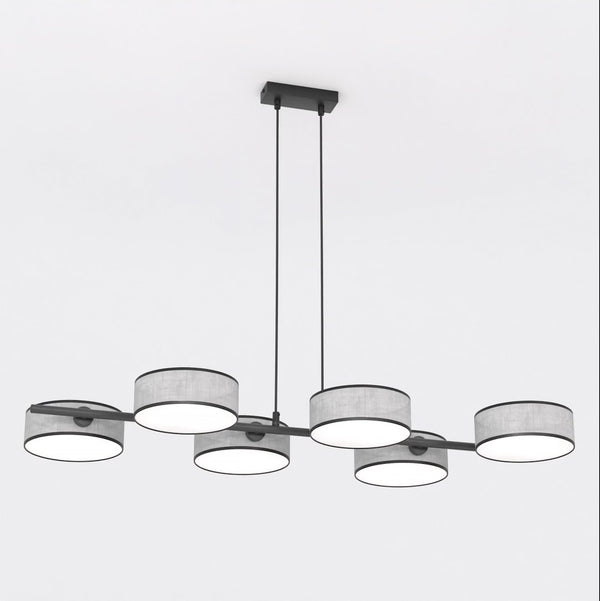 Lustre Drumz 6 lumières gris