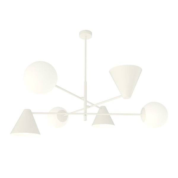 Lustre Hermès 6 lumières blanc