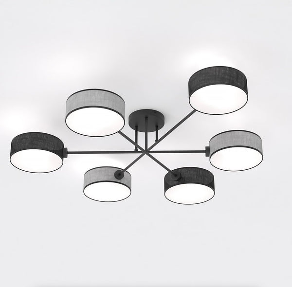 Plafonnier Maga 6 lumières, mix 2