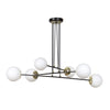 Suspension Ognis 6 lumières noire