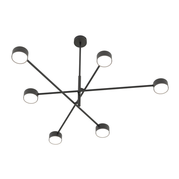 Plafonnier Natsu 6 lumières noir