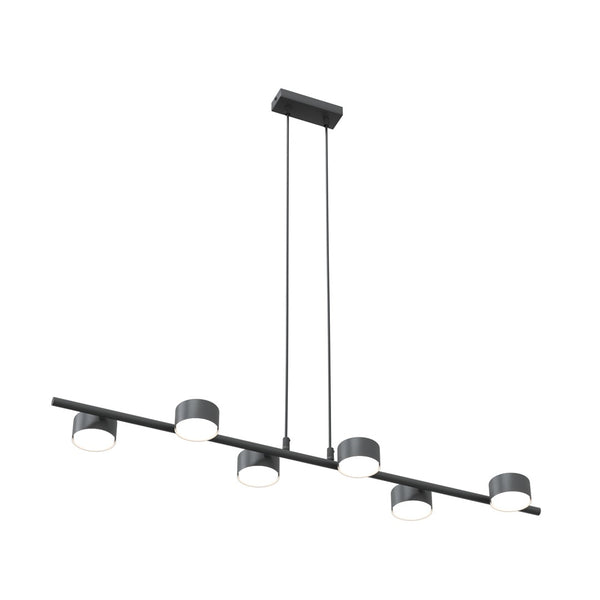Suspension Sora 6 lumières noire