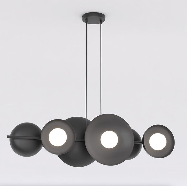 Lustre Volume 6 lumières noir