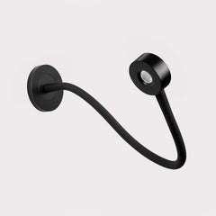 Applique murale LED Link en aluminium, noir, Ø 7 cm