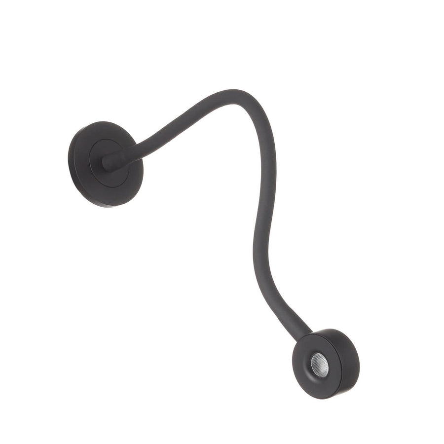 Applique murale LED Link en aluminium, noir, Ø 7 cm