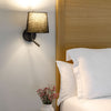 Applique murale Clip en tissu, noir, 2 lumières, Ø 19,6 cm