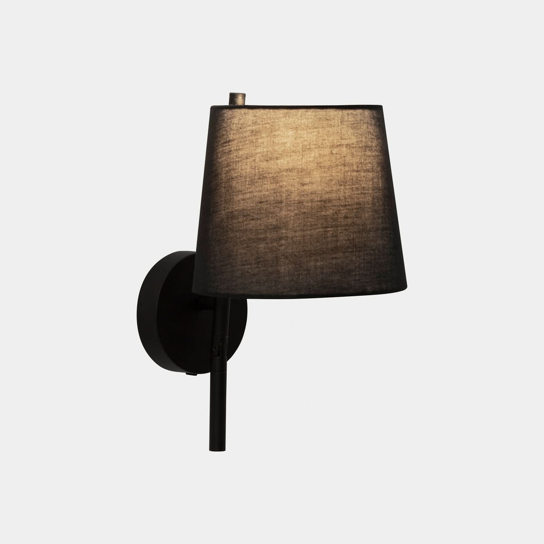 Applique murale Clip en tissu, noir, 2 lumières, Ø 19,6 cm