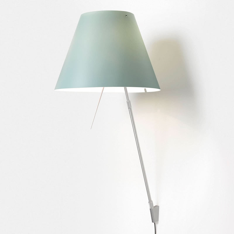 Applique murale Costanza D13a en aluminium, vert, hauteur 110 cm
