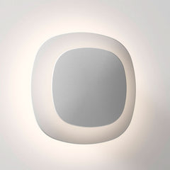 Applique murale LED Luthien en aluminium, blanc mat et transparent, hauteur 27 cm