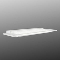 Applique murale LED Dublight en métal, blanc mat, hauteur 3 cm, 3000 K, 27 W