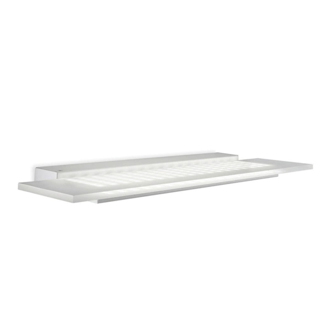 Applique murale LED Dublight en métal, blanc mat, hauteur 3 cm, 3000 K, 27 W
