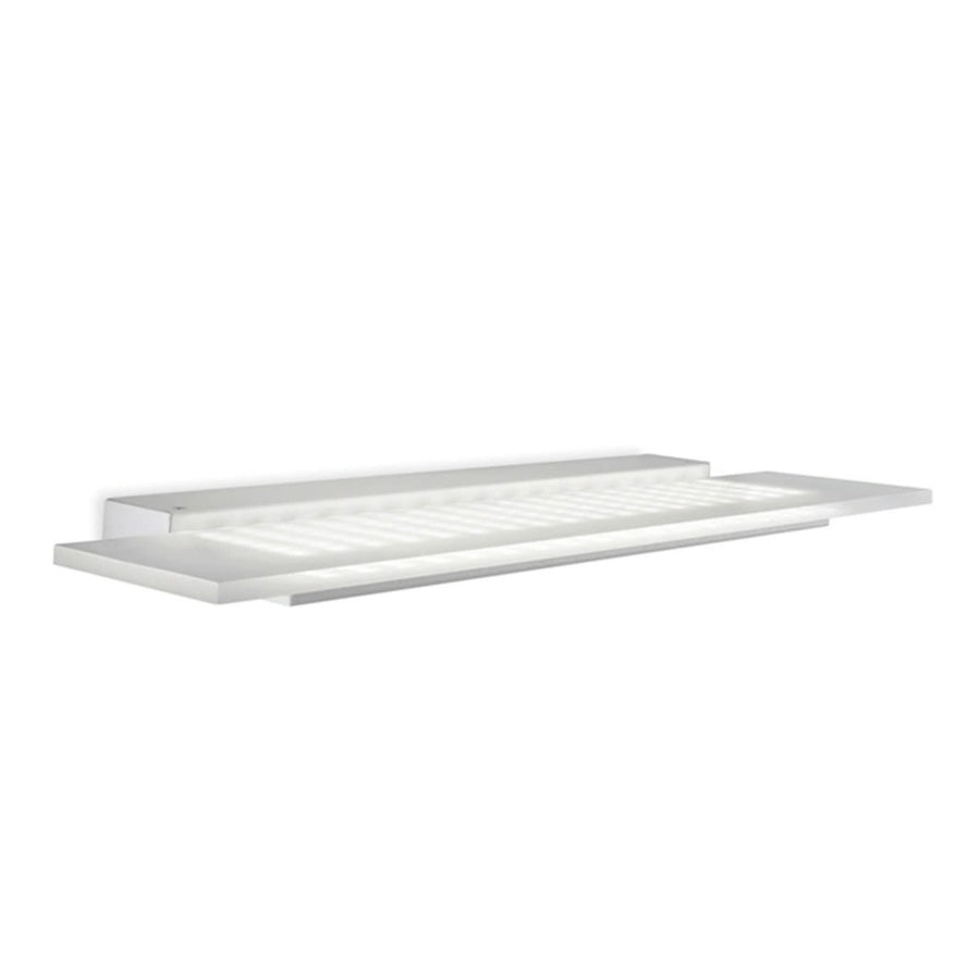 Applique murale LED Dublight en métal, blanc mat, hauteur 3 cm, 3000 K, 27 W