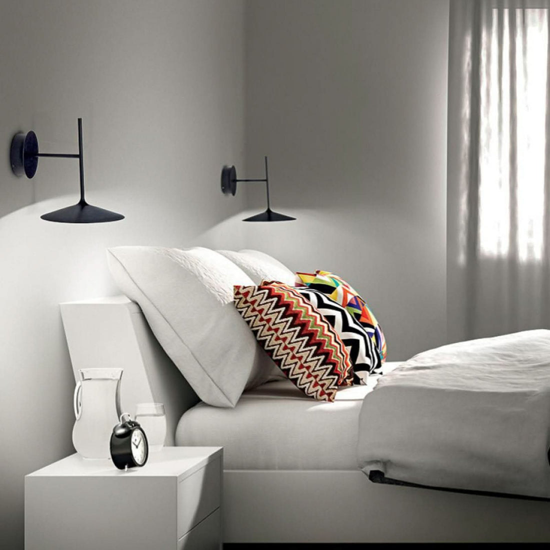 Applique murale LED Poe Plus en métal, noir, Ø 17,5 cm