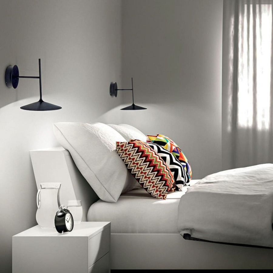 Applique murale LED Poe Plus en métal, noir, Ø 17,5 cm