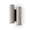 Applique murale LED Black Note Duplet en métal, gris et noir, hauteur 34,5 cm