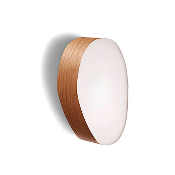 Applique murale LED Guijarro Small en métal, rouge foncé et blanc, hauteur 29 cm