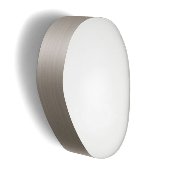 Applique murale LED Guijarro Small en métal, gris et blanc, hauteur 29 cm