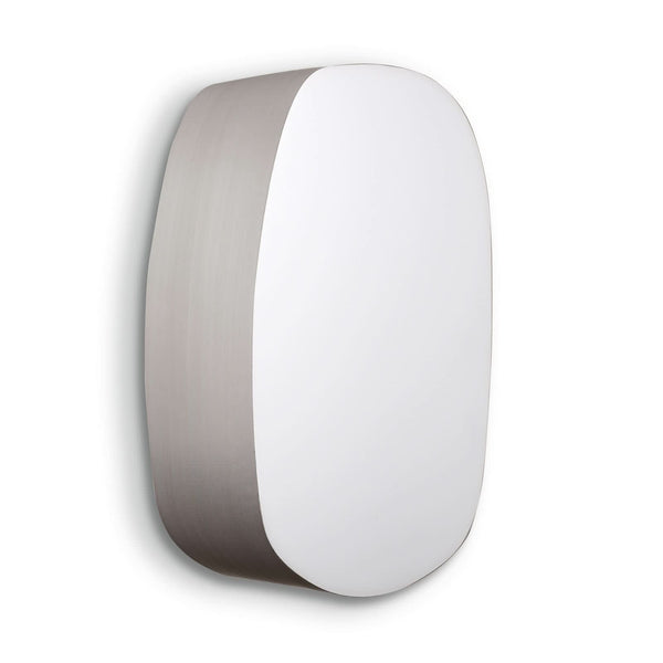 Applique murale LED Guijarro Medium en métal, gris et blanc, hauteur 36 cm