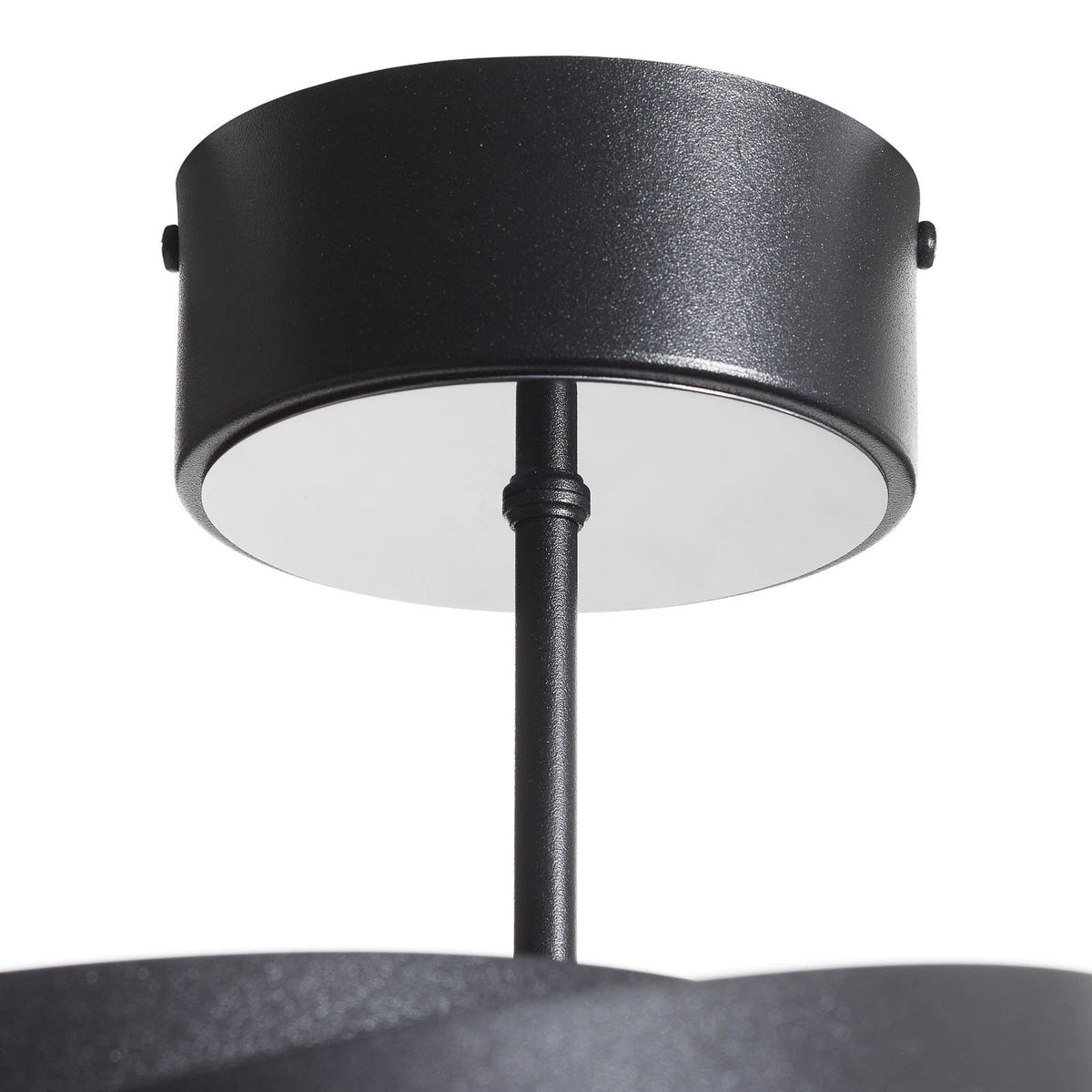 Plafonnier Vento en métal, noir, 4 lumières, Ø 60 cm