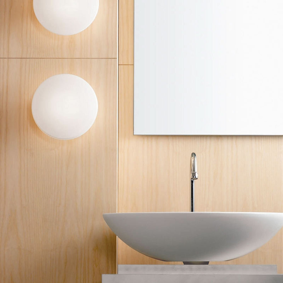 Applique murale LED AJ Eklipta en verre, blanc, Ø 22 cm