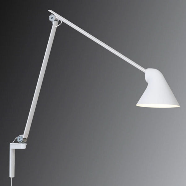 Applique murale LED NJP en aluminium, blanc, hauteur 60,5 cm