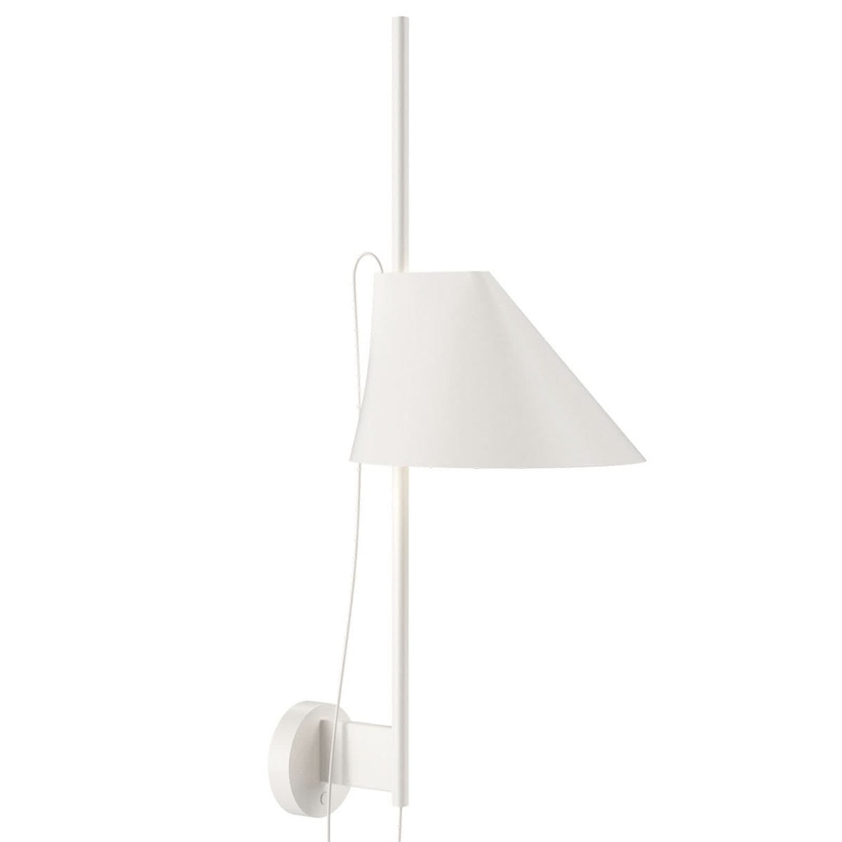 Applique murale LED Yuh en laiton, blanc, hauteur 62,6 cm