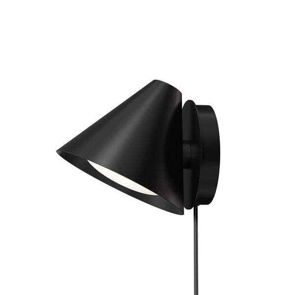 Applique murale LED Keglen en aluminium, noir, hauteur 16,9 cm