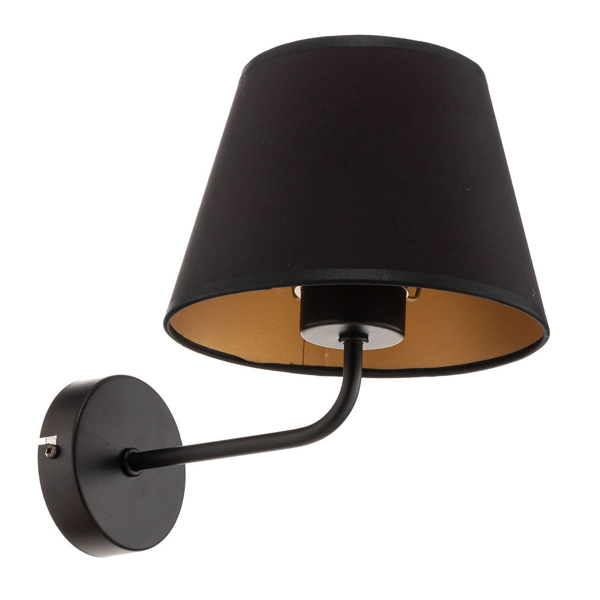 Applique murale Soho en tissu, noir et doré, hauteur 23 cm