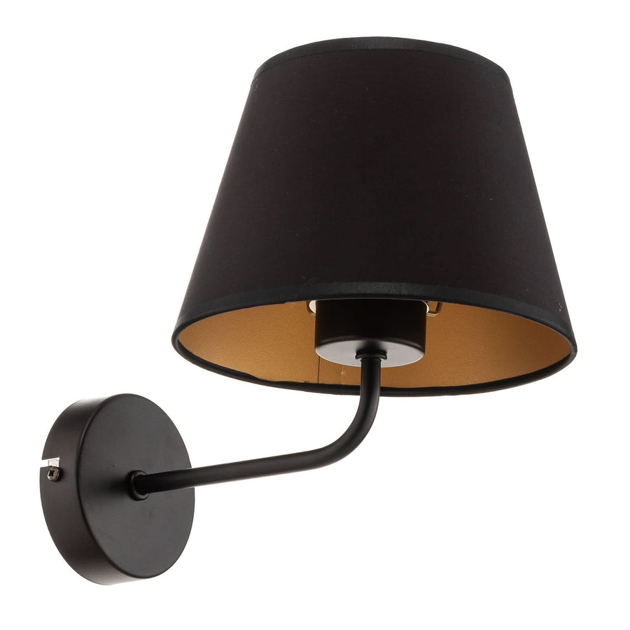 Applique murale Soho en tissu, noir et doré, hauteur 23 cm