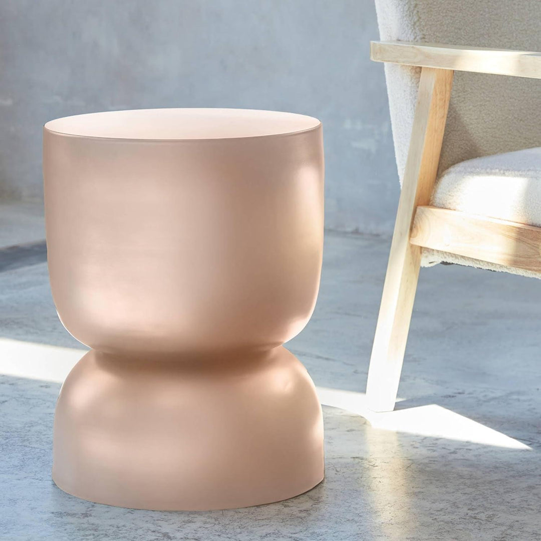 Alice'S Home - Table D'Appoint. Bout De Canapé. Table De Chevet En Métal. Rose. Madi Ø32 X H 42Cm | Designix - Amazon    - https://designix.fr/