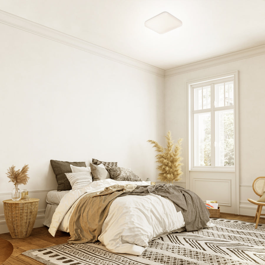 Plafonnier LED Quatro II blanc, L 43 cm