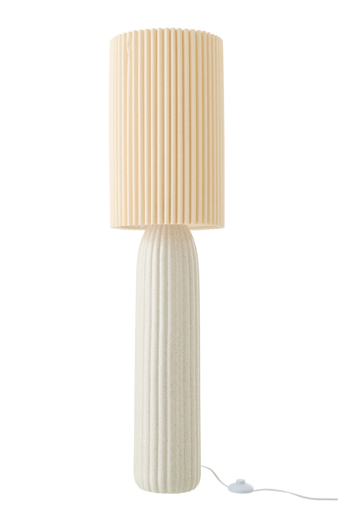 Lampadaire Esmée en céramique blanc cassé, grand modèle
