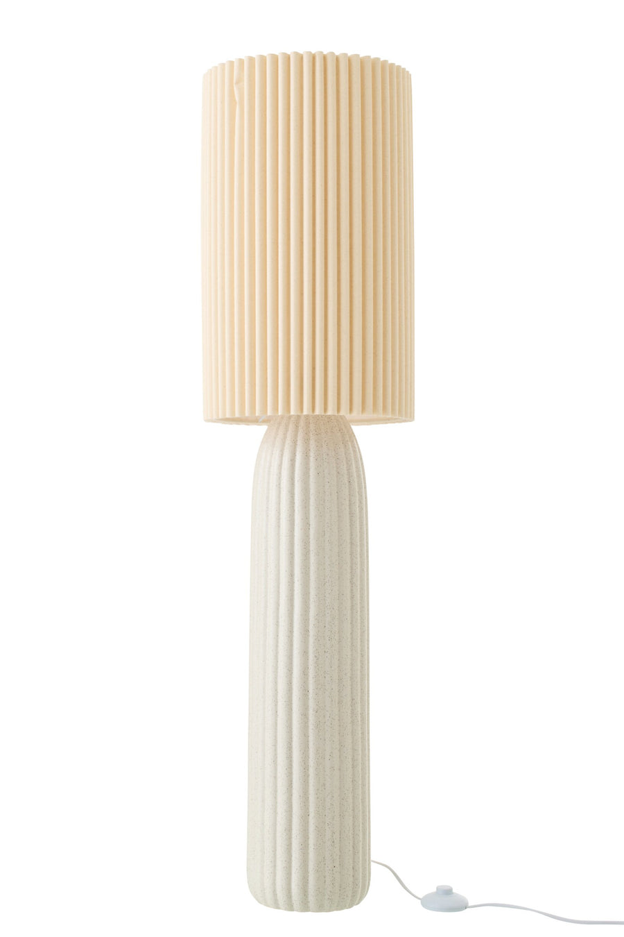 Lampadaire Esmée en céramique blanc cassé, grand modèle