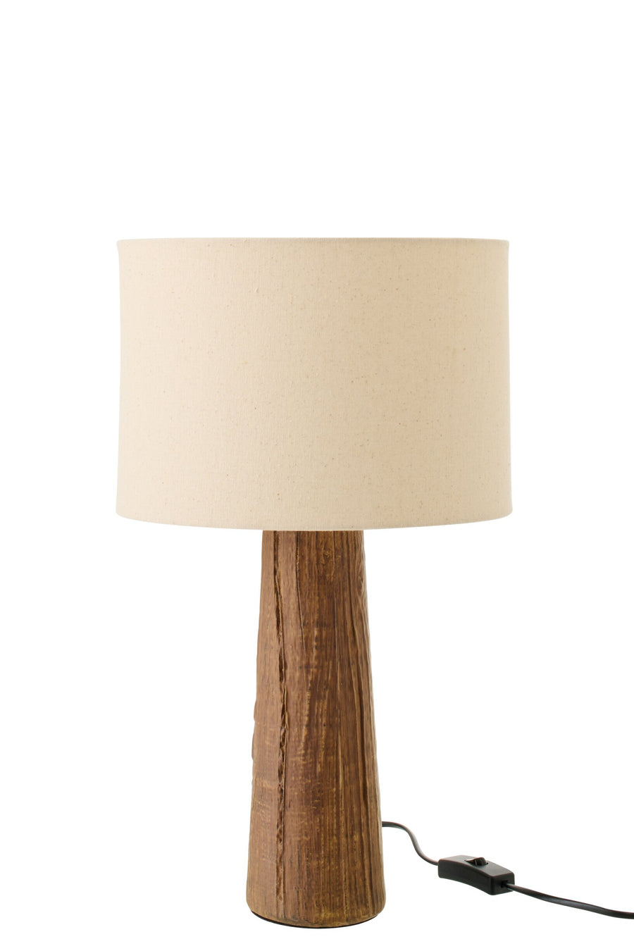Lampe à poser Mélina en céramique marron foncé, petit modèle